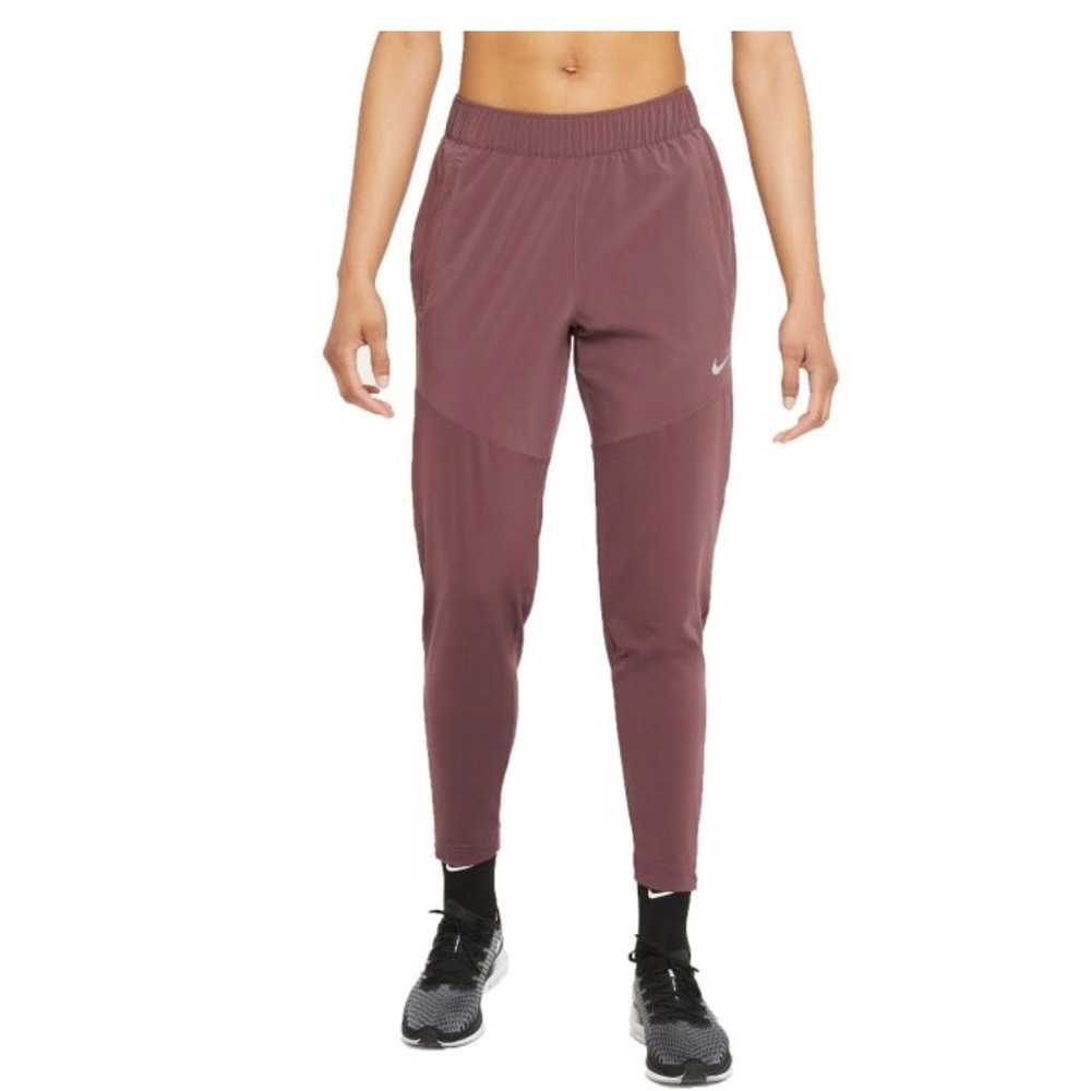 Nike Dri-FIT Women's Burgundy Running Pants Joggers Zipper SZ XL